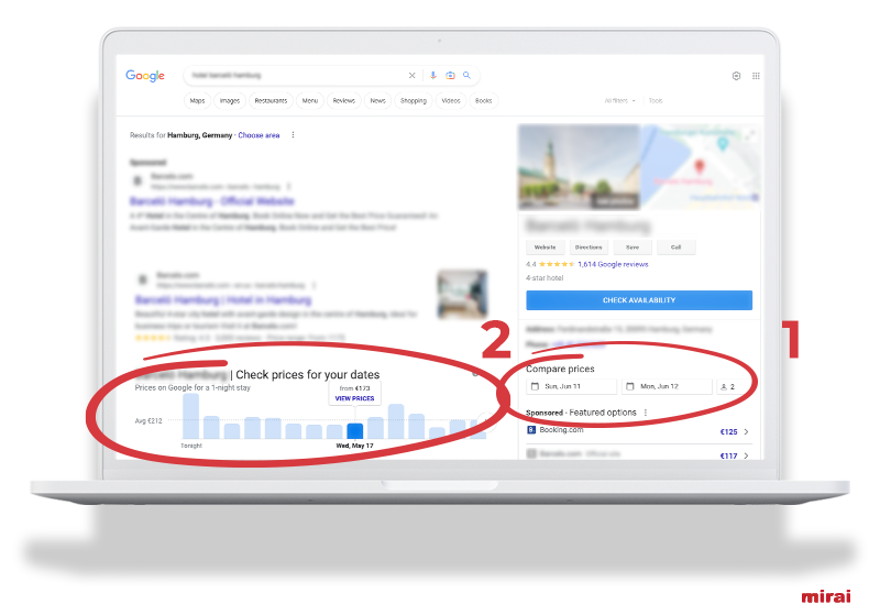 google calendrier prix graphique
