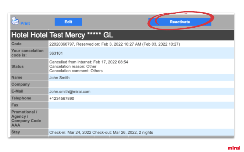 Mirai-reactiver-reservations-annulees
