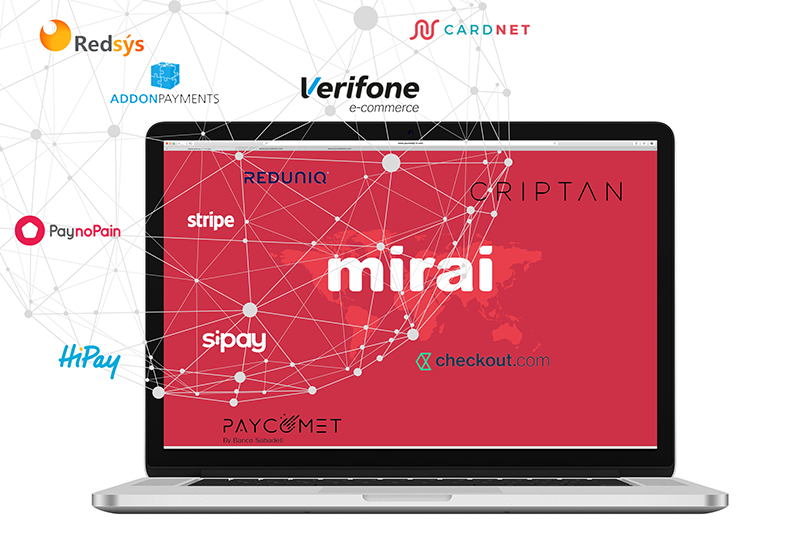 plateformes paiement Mirai intégrées hipay stripe