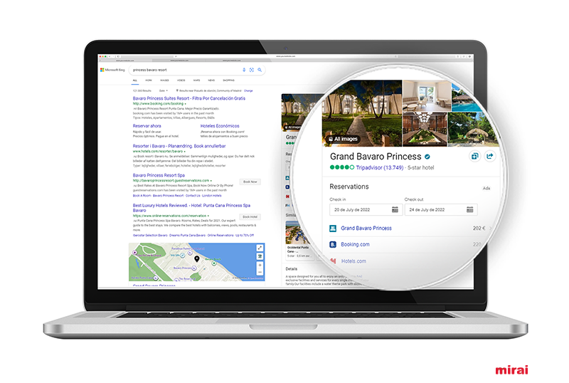 Fiche Bing Hotel Price Ads Mirai